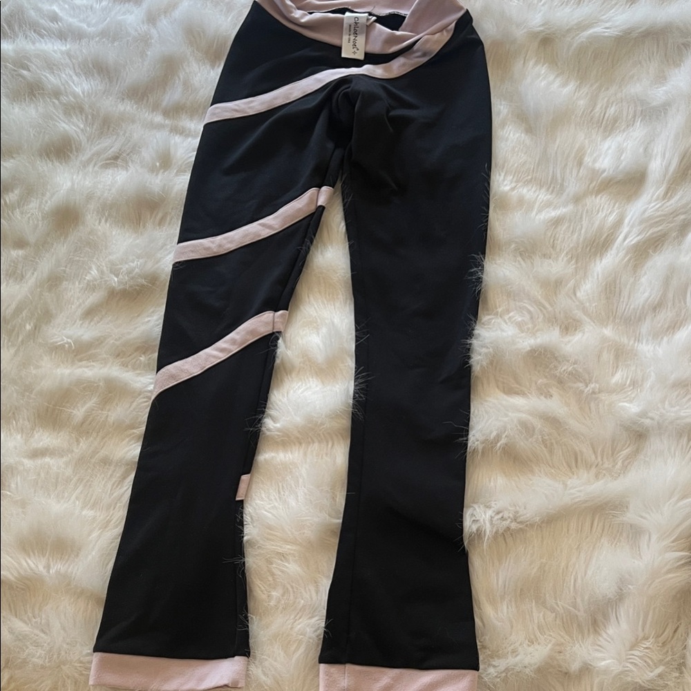 ChloeNoel Spiral Figure Skating Pants Pink Size CXS